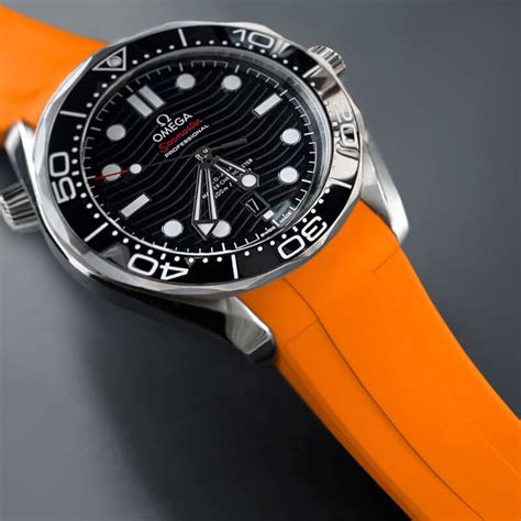 rubber strap for omega seamaster|genuine omega rubber strap.